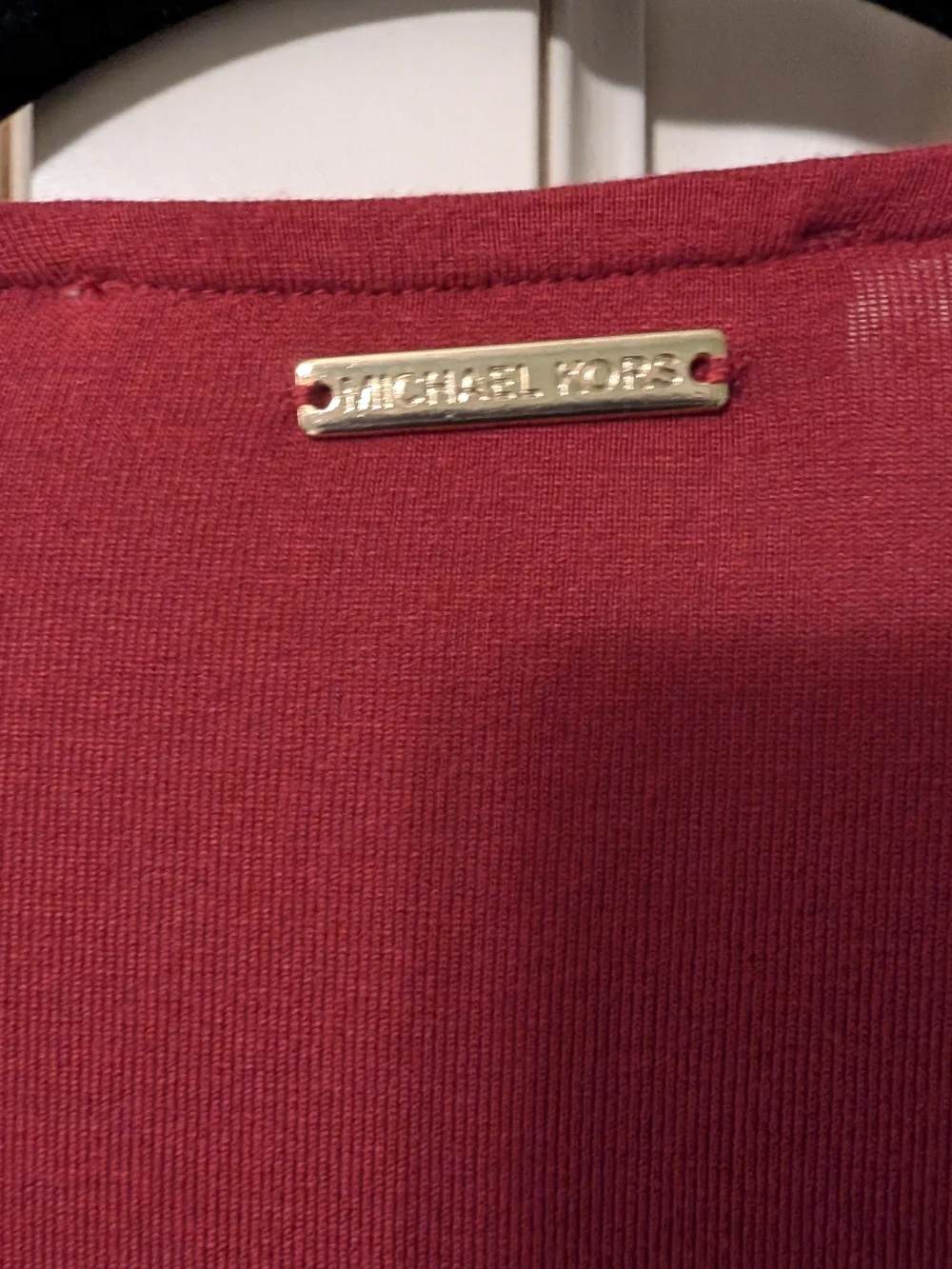 Michael Kors Maroon Faux Wrap-Style Long Sleeve Top NWT